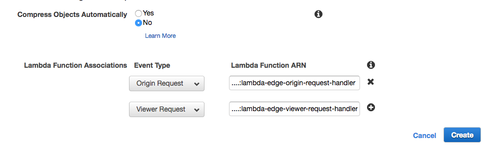 AWS CloudFront: Setup Event Lambda Function.